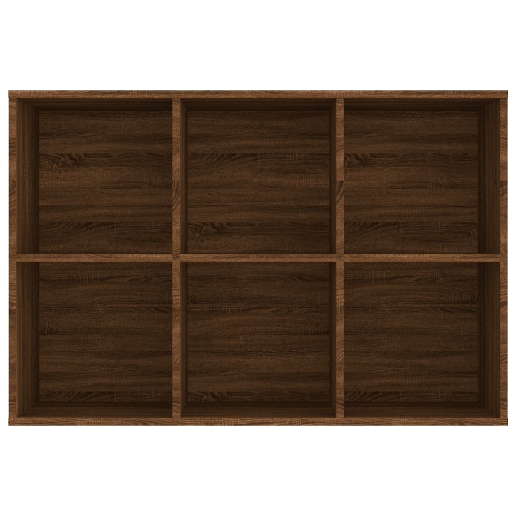 vidaXL Boekenkast 66x30x98 cm bewerkt hout bruin eikenkleur