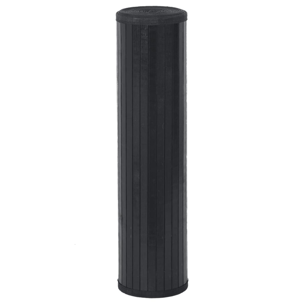 vidaXL Vloerkleed rechthoekig 80x300 cm bamboe zwart