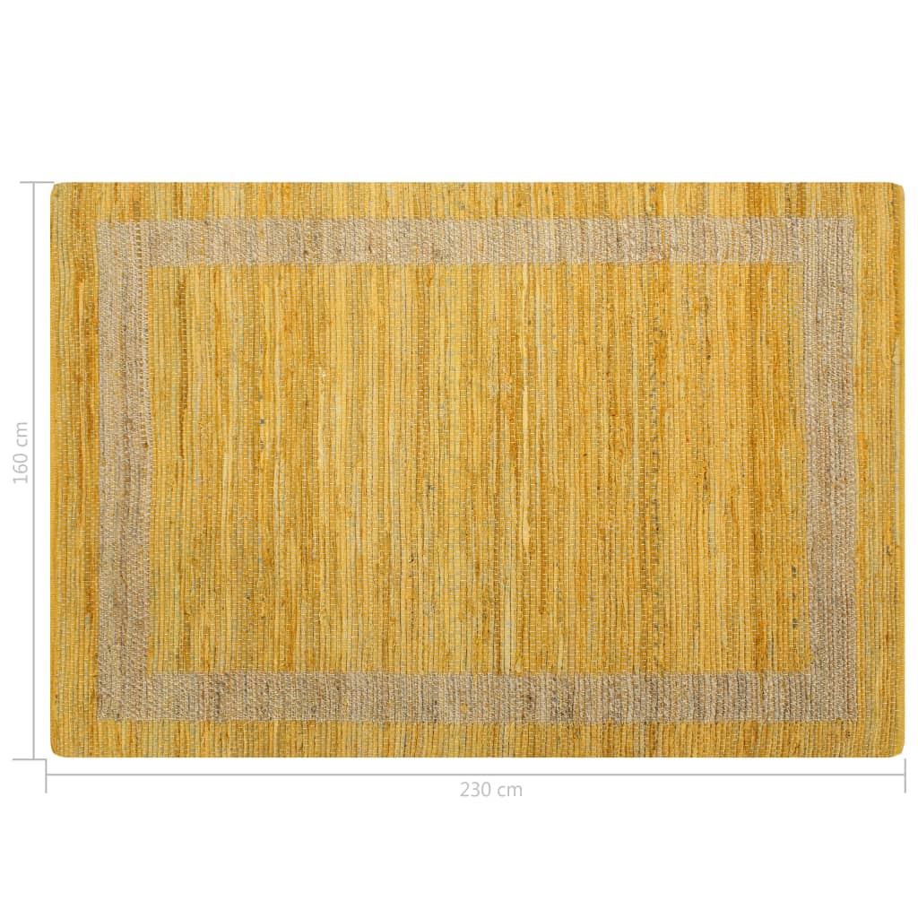 vidaXL Vloerkleed handgemaakt 160x230 cm jute geel