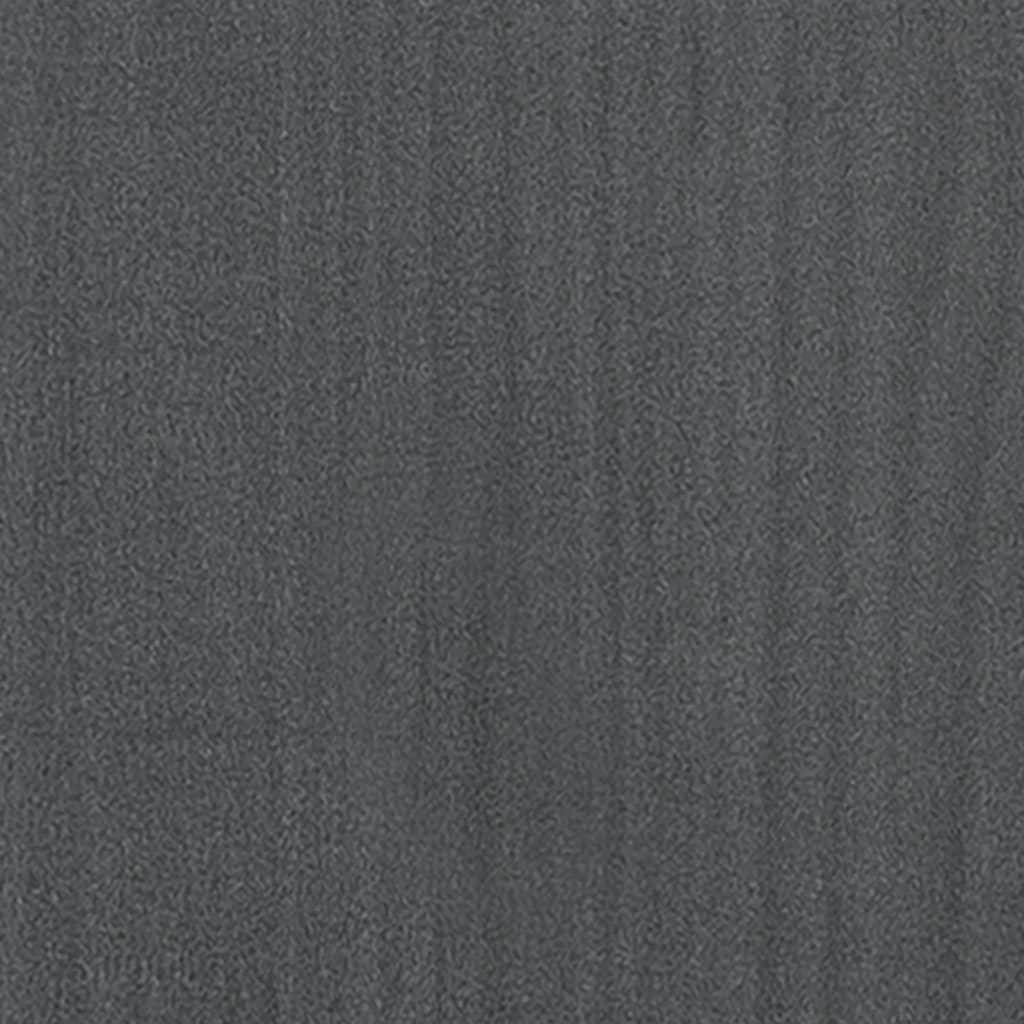 vidaXL Bedframe massief hout grijs 90x190 cm