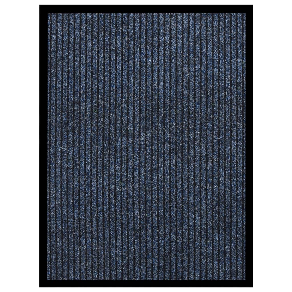 vidaXL Deurmat 60x80 cm gestreept blauw