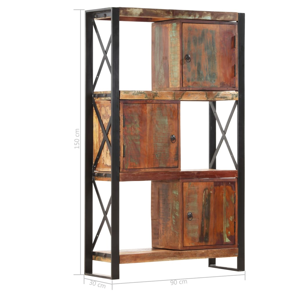 vidaXL Boekenkast 90x30x150 cm massief gerecycled hout