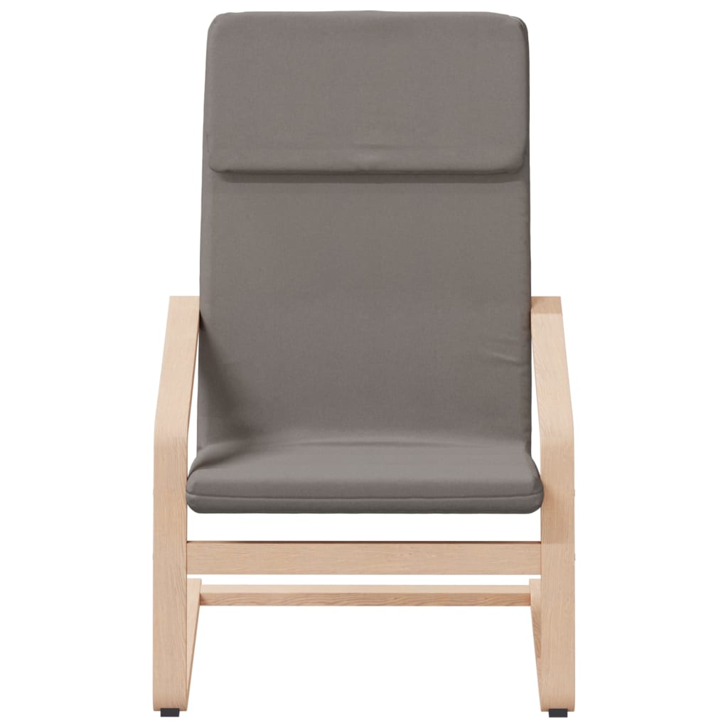 vidaXL Relaxstoel met voetenbank stof taupe