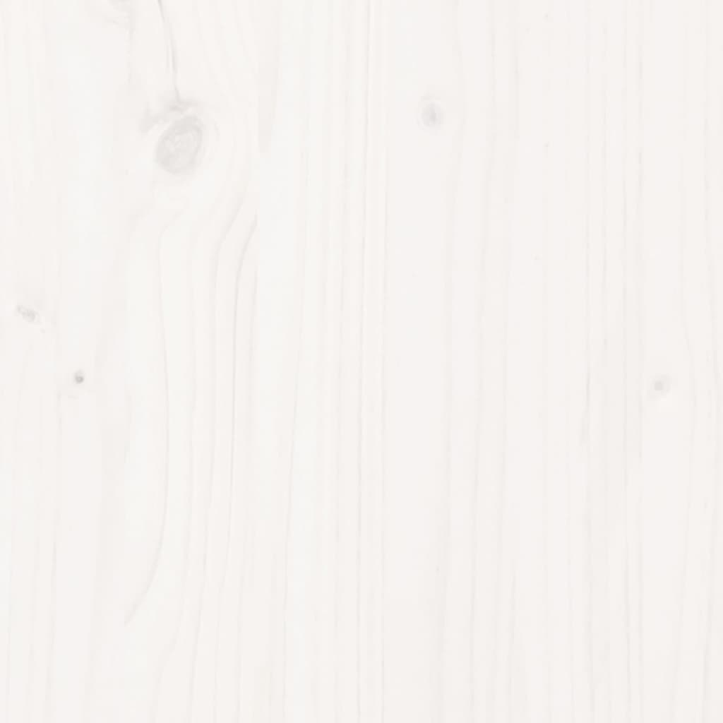 vidaXL Tuinbank met armleuning 69x62x70,5 cm massief grenenhout wit