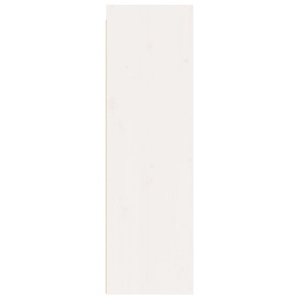 vidaXL Wandkasten 2 st 30x30x100 cm massief grenenhout wit