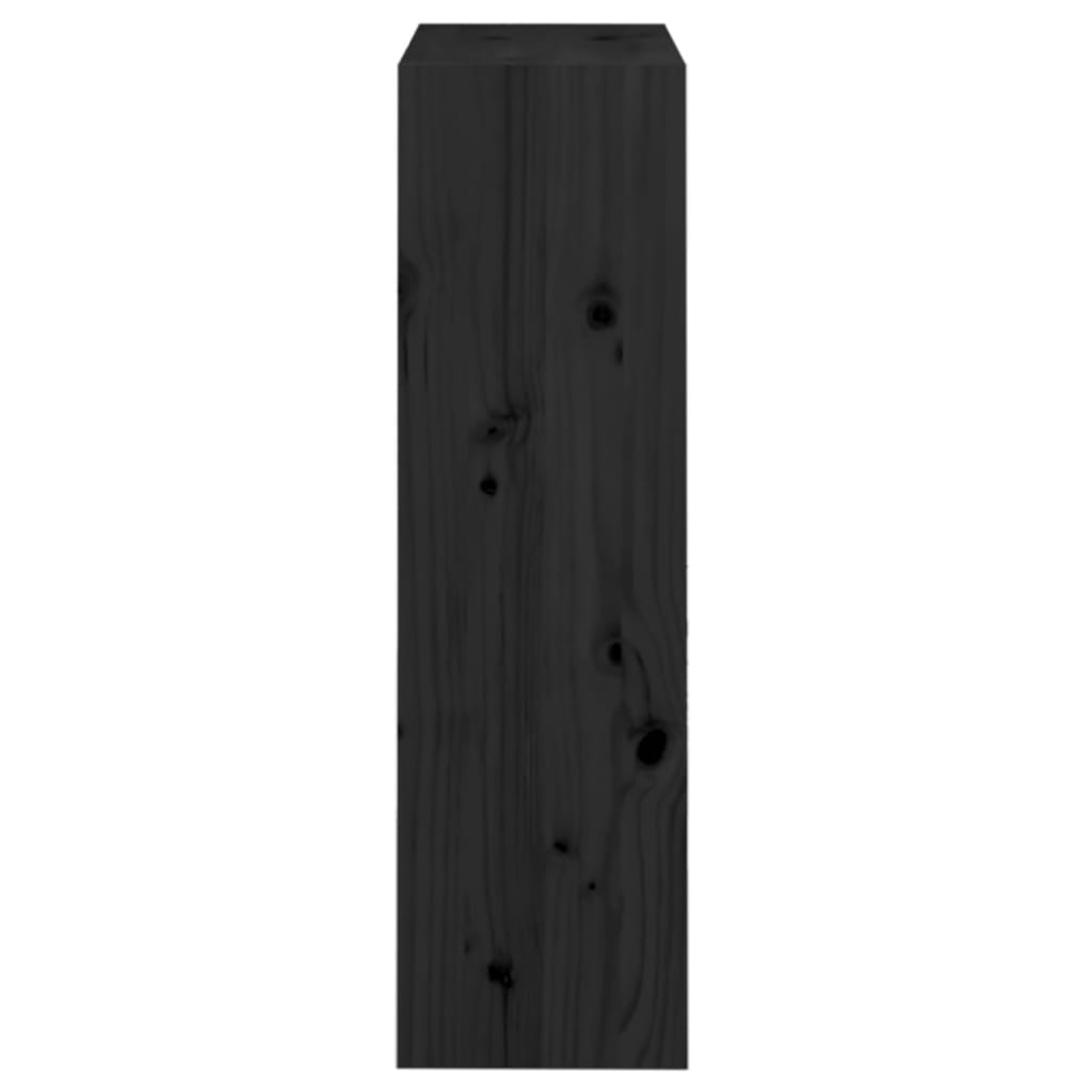 vidaXL Boekenkast/kamerscherm 60x30x103,5 cm massief grenenhout zwart