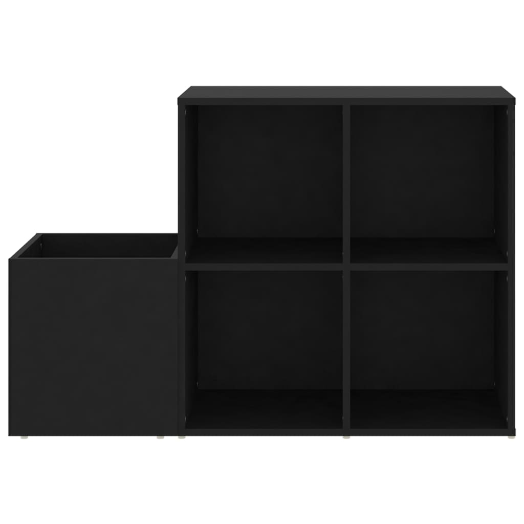 vidaXL Opbergkast 105x35,5x70 cm spaanplaat zwart