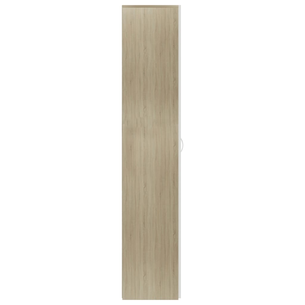 vidaXL Schoenenkast 80x35,5x180cm bewerkt hout wit sonoma eikenkleurig