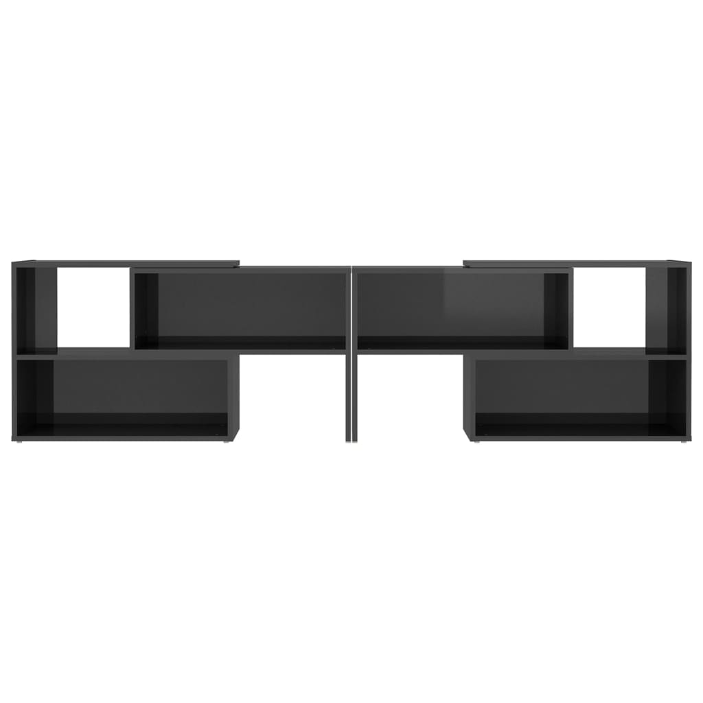 vidaXL Tv-meubel 149x30x52 cm spaanplaat hoogglans grijs