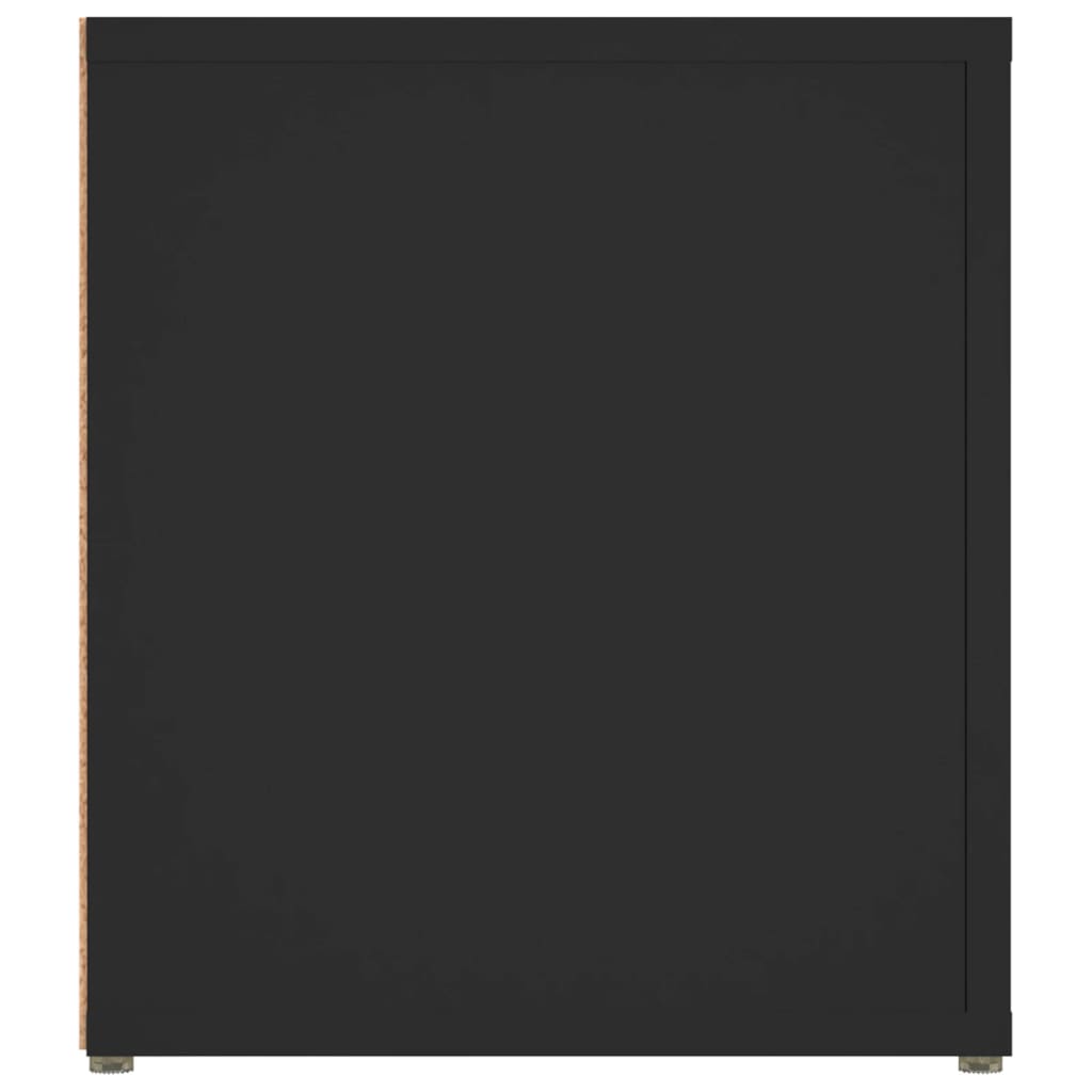 vidaXL Tv-meubel 80x31,5x36 cm bewerkt hout zwart