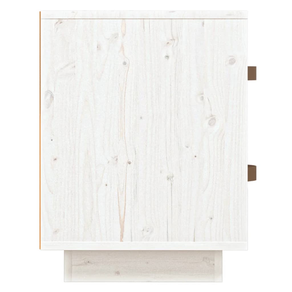 vidaXL  Nachtkastje 40x34x45 cm massief grenenhout wit