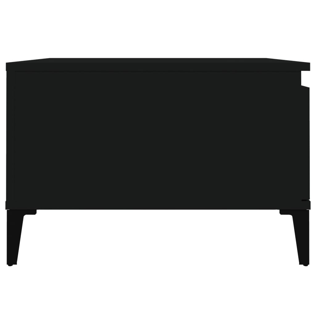 vidaXL Salontafel 55x55x36,5 cm bewerkt hout zwart