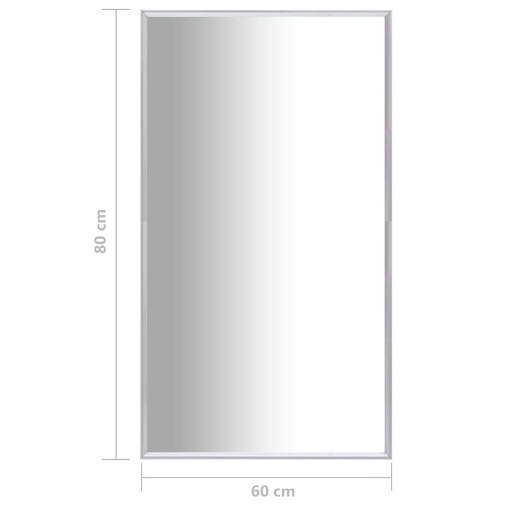 vidaXL Spiegel 80x60 cm zilverkleurig