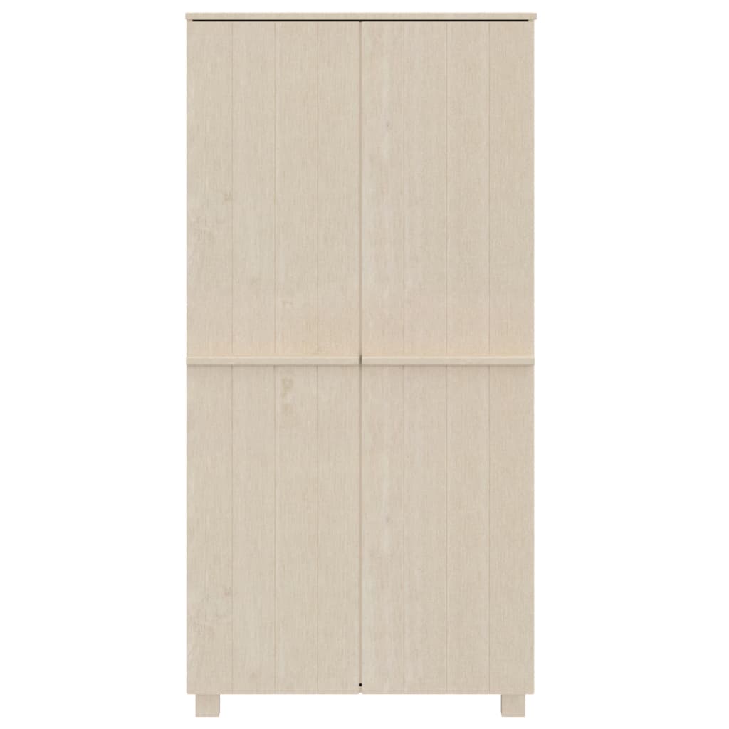 vidaXL Kledingkast HAMAR 89x50x180 cm massief grenenhout honingbruin