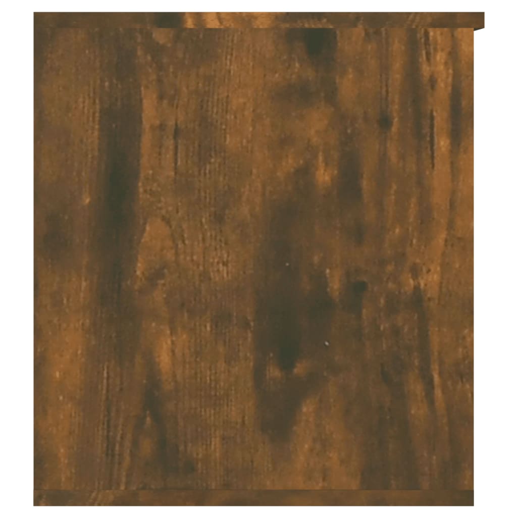 vidaXL Opbergkist 84x42x46 cm bewerkt hout gerookt eikenkleurig