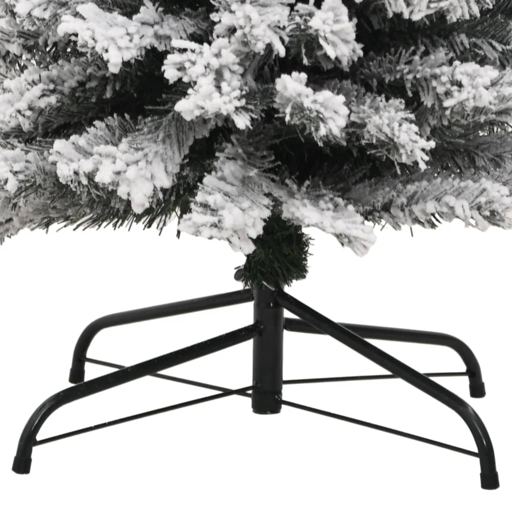 vidaXL Kunstkerstboom met sneeuw smal 180 cm PVC groen