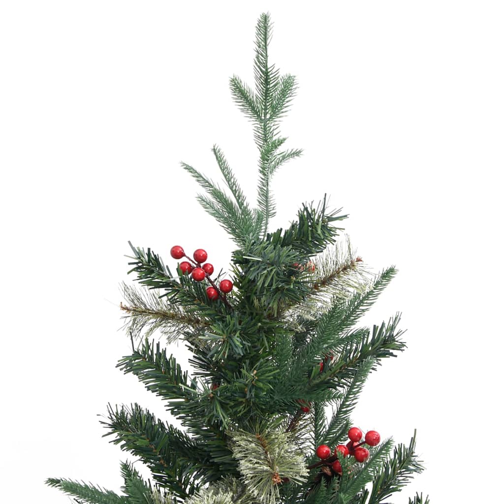 vidaXL Kerstboom met dennenappels 150 cm PVC en PE groen