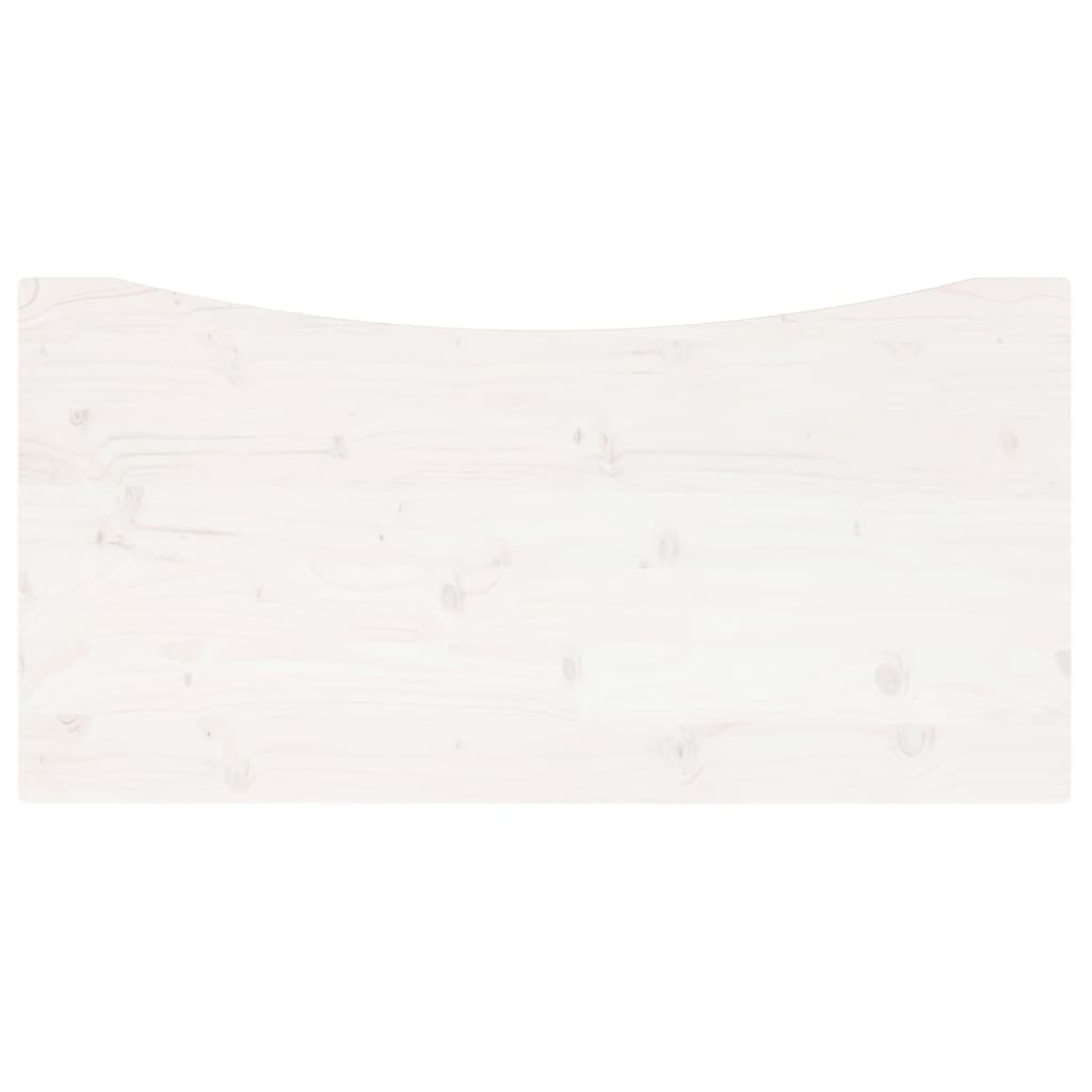 vidaXL Bureaublad 100x50x2,5 cm massief grenenhout wit