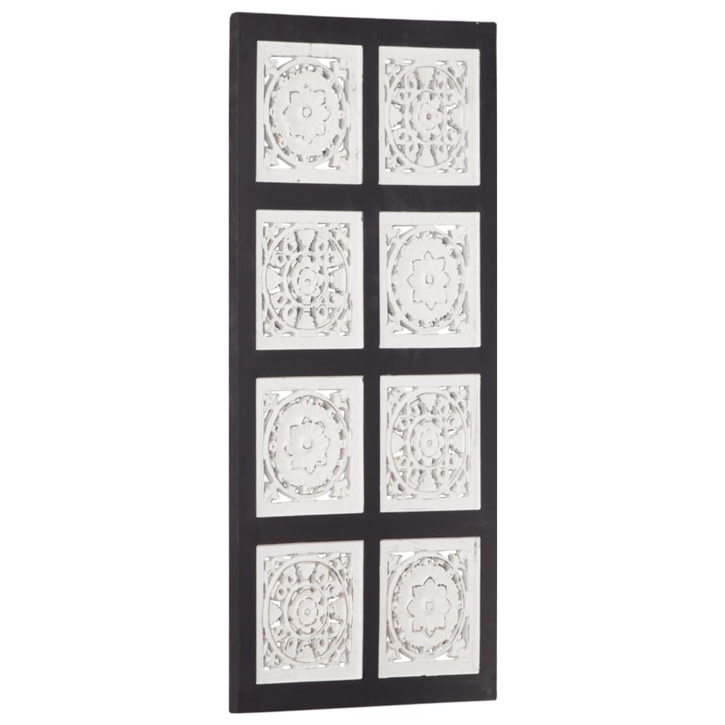 vidaXL Wandpaneel handgesneden 40x80x1,5 cm MDF zwart en wit