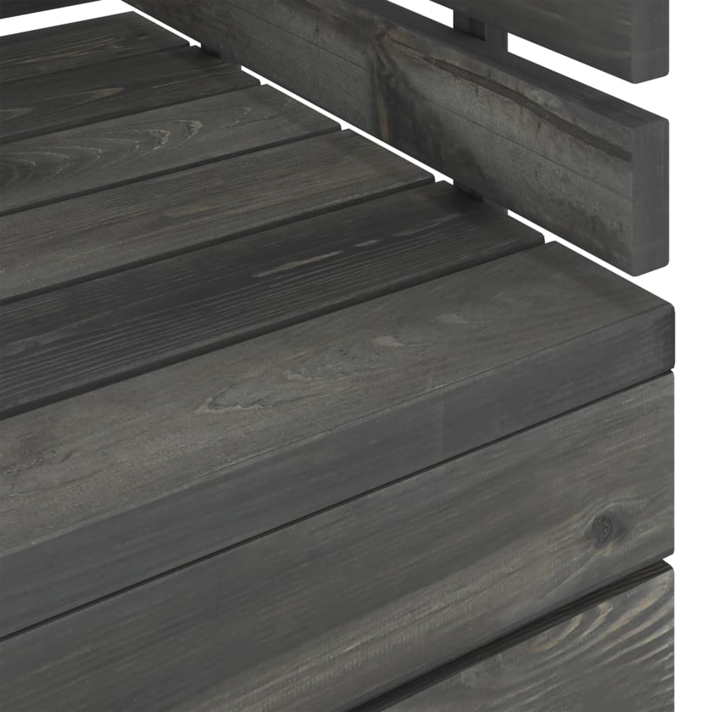 vidaXL 8-delige Loungeset pallet massief grenenhout donkergrijs