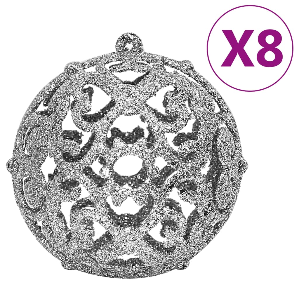 vidaXL 111-delige Kerstballenset polystyreen zilverkleurig